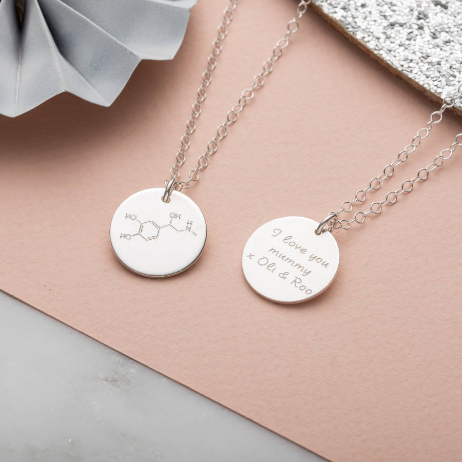 Personalised Happiness Molecule Necklace By Posh Totty Designs 