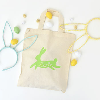 Personalised Bunny Rabbit Easter Egg Hunt Bag, 5 of 7