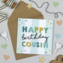 Celebration Birthday Cousin Card Blue, thumbnail 1 of 2