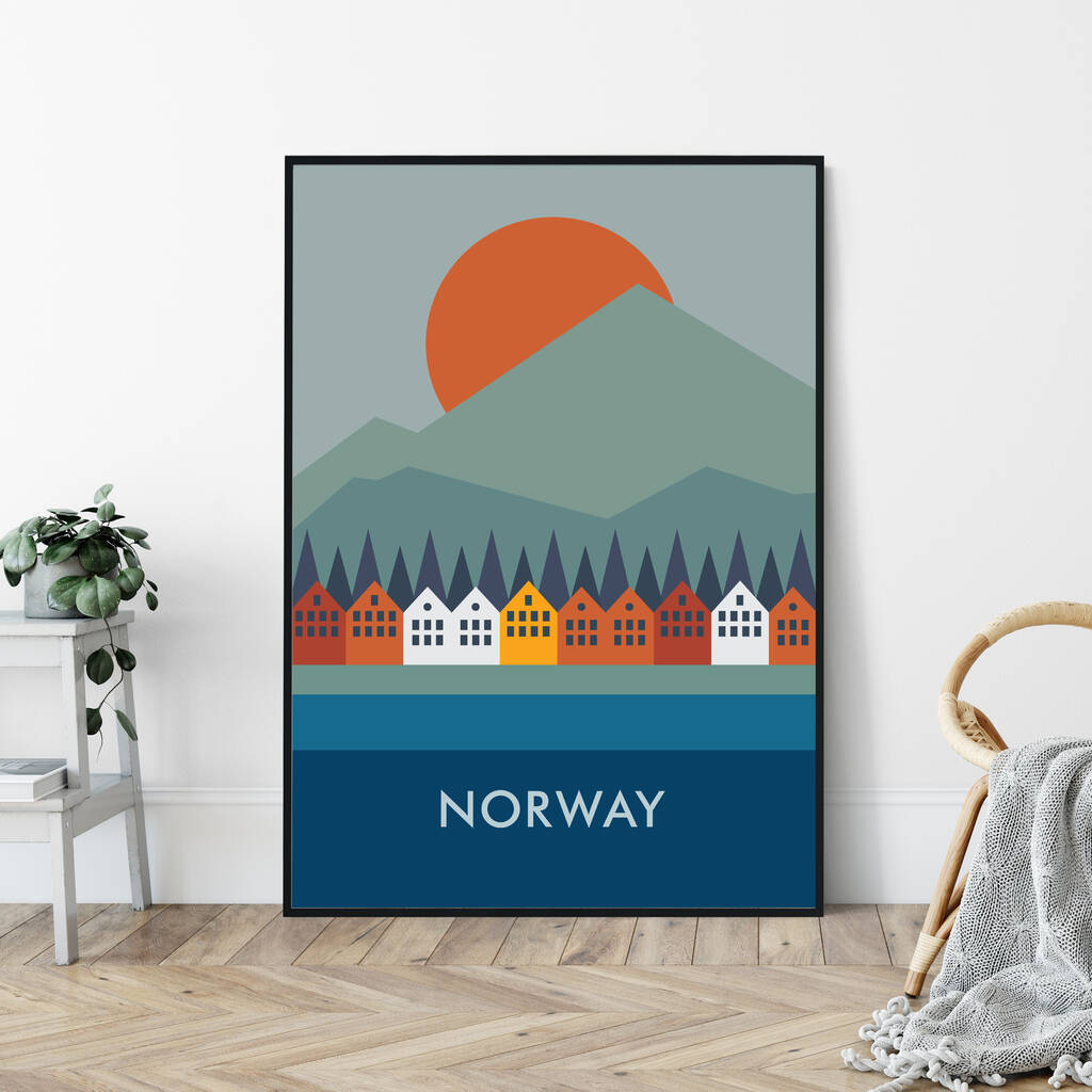 Norway Travel Poster Print