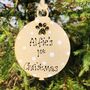 Personalised 1st Christmas Pet Paw Bauble Decoration, thumbnail 1 of 3