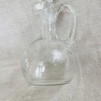 Antique Olive Oil / Vinegar Decorative Glass Bottle ~ 12, 8 of 9