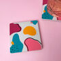 Colourful Hand Painted Concrete Coaster, thumbnail 1 of 3