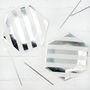 Silver Striped Paper Plates, thumbnail 4 of 4