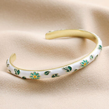 Cloisonné Bangle In Gold Plating, 4 of 10