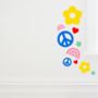 Peace And Love Wall Stickers, thumbnail 2 of 6