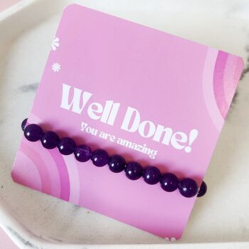 Well Done Congratulations Crystal Beaded Bracelet Gift, 7 of 8