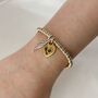Yellow Gold Print Memorial Sweetie Slider Bracelet, thumbnail 2 of 5