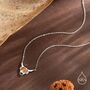 Sterling Silver Enamel Highland Cow Head Pendant Necklace, thumbnail 2 of 12
