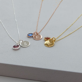 Personalised Rose Gold Plated Birthstone Necklace, 7 of 10