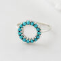 Halo Radiance Turquoise Silver/Gold Ring, thumbnail 1 of 12