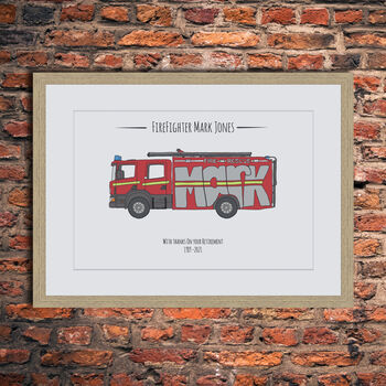 Personalised Firefighter Print, 2 of 3