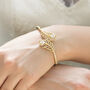 Rhodium, Gold Or Rose Gold Plated Deco Style Bracelet, thumbnail 8 of 12