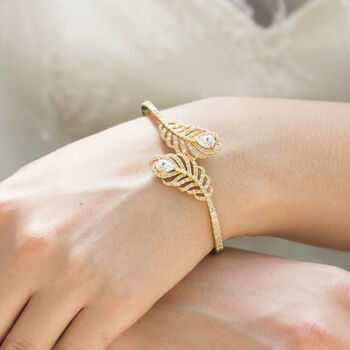 Rhodium, Gold Or Rose Gold Plated Deco Style Bracelet, 8 of 12