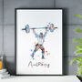 Weightlifter Personalised Print, thumbnail 2 of 4