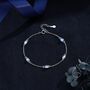 Sterling Silver Oval Moonstone Satellite Bracelet, thumbnail 1 of 12