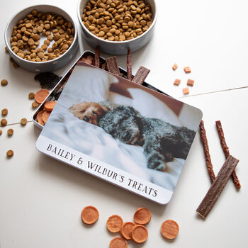 Personalised Photo Pet Treat Biscuit Tin, 2 of 11
