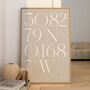 Hove City Minimal Coordinates Print Gift, thumbnail 1 of 6