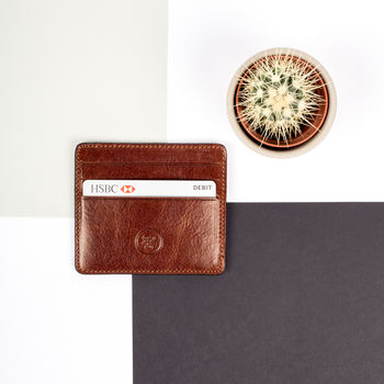 Personalised Italian Leather Card Holder. 'The Marco', 9 of 11