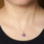 Natural Pink Sapphire Necklace, thumbnail 2 of 4