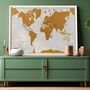 Scratch The World® Map Print With Coin, thumbnail 3 of 11