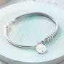 Personalised Silk And Sterling Silver Birthstone Bangle, thumbnail 1 of 6