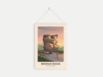 Brimham Rocks Aonb Travel Poster Art Print, 6 of 8