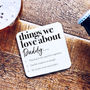 Personalised Things We Love About Dad Or Daddy Coaster, thumbnail 2 of 4
