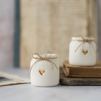 Gold Heart And Twine Mini Porcelain Jar, 10 of 10
