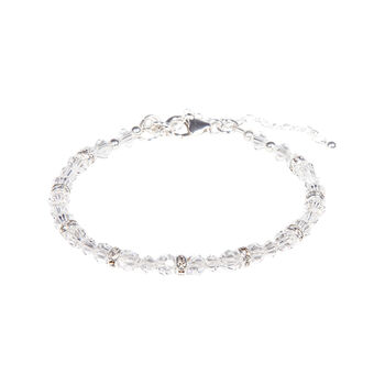 Swarovski Plain Crystal And Diamante Wedding Bracelet, 2 of 3