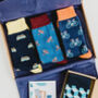 Men's Ethical Organic Cotton Orange Bicycle Socks, thumbnail 4 of 5