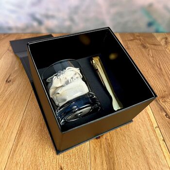 Personalised Monogram Whisky Glass W/ Stones And Tongs, 6 of 7