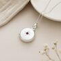 Personalised Sterling Silver July Birthstone Locket – Ruby, thumbnail 4 of 7