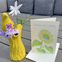 Contemporary Sunflower Card, thumbnail 1 of 4