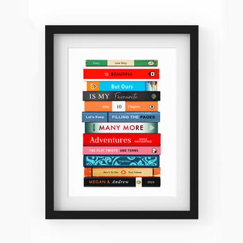 Personalised Books Anniversary Print, 2 of 4