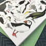 Coastal Birds Of Britain Art Blank Greeting Card, thumbnail 7 of 11