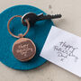 Personalised Handwriting Engraved Father's Day Keyring, thumbnail 1 of 5