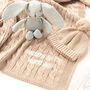 Toffee Moon Luxury Cotton Baby Blanket And Toy Rabbit, thumbnail 11 of 12