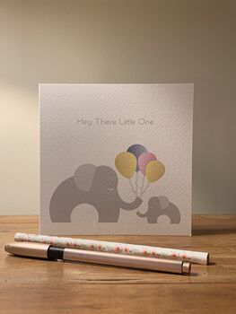 Hey There Little One Elephant Baby/Adoption Card, 2 of 2