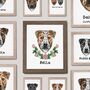 Custom Staffy Terrier Chest Memorial Portrait Print, thumbnail 6 of 10