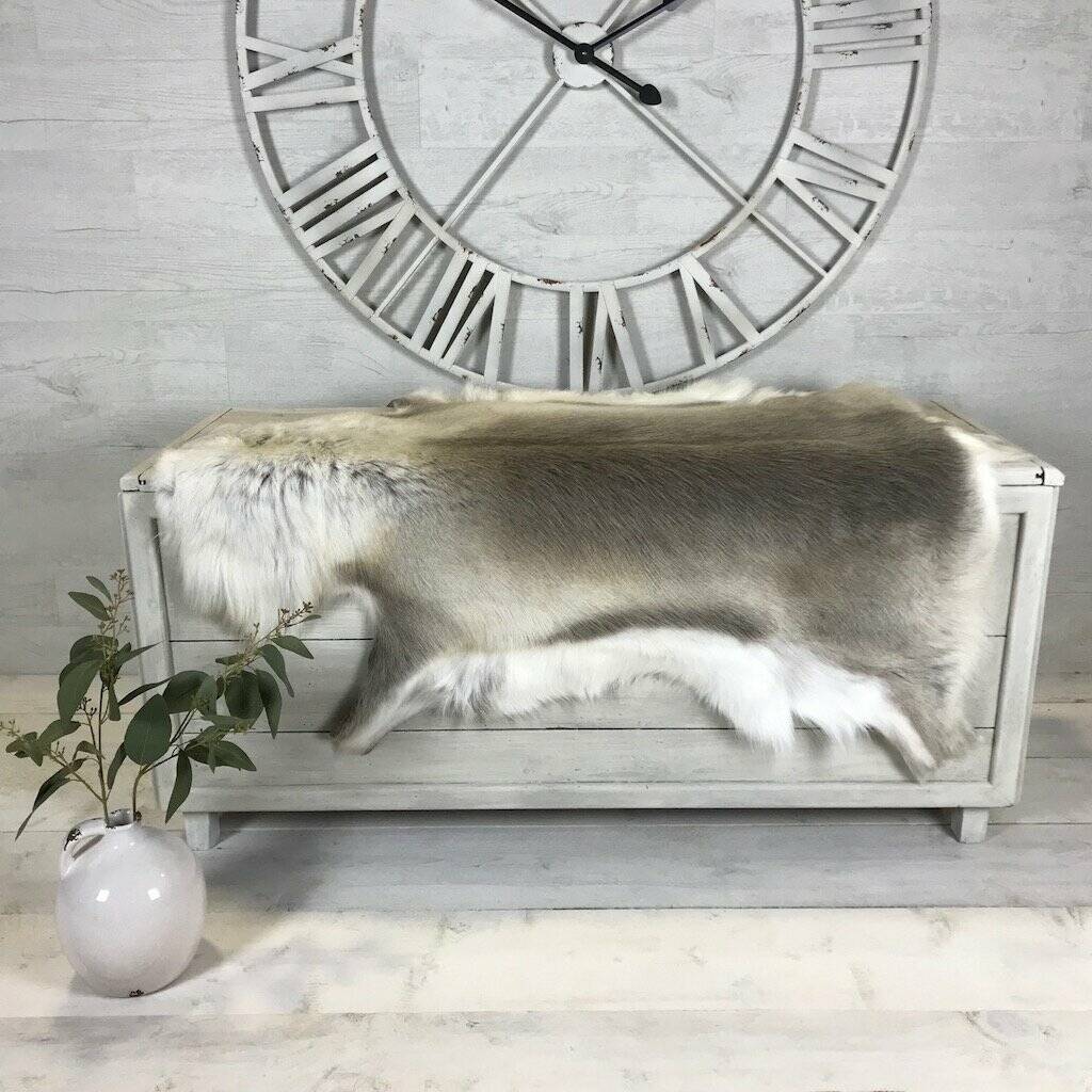 Luxury 'rare Breed' Reindeer Large Hide Rug 110 X 120 By Cowshed Interiors