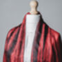 100% Mulberry Silk Scarf, Red And Black, thumbnail 6 of 6