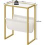 Glass Side Table End Table With Magazine Holder Sling, thumbnail 9 of 9