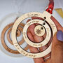 Wooden Christmas Personalised Family Hoop Bauble, thumbnail 1 of 4
