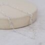 Sterling Silver Mini Heart Chain Anklet, thumbnail 1 of 3