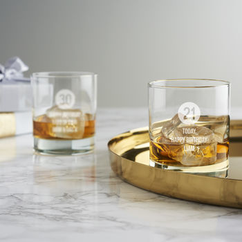 Personalised Special Age Birthday Whisky Glass For Him, 3 of 6