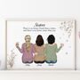 Personalised Sisters Watercolour Portrait Print, thumbnail 1 of 6