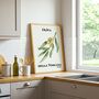 Italian Olive Art Print Poster, Tuscany Italy, Fruit, Hand Drawn, thumbnail 2 of 4