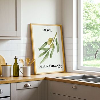 Italian Olive Art Print Poster, Tuscany Italy, Fruit, Hand Drawn, 2 of 4