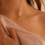 Dainty 14 K Gold Cross Choker Necklace, thumbnail 1 of 8